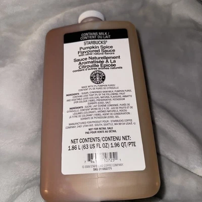 Pumpkin Spice Flavored Sauce 1.86L (63 fl oz) BB January 2025 - Image 1 of 4