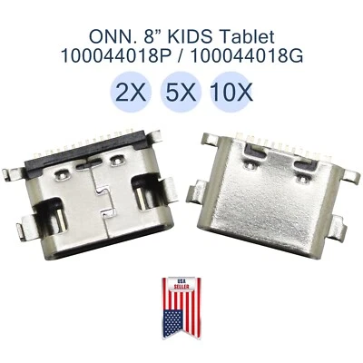 USB充电端口底座连接器适用于ONN 8英寸儿童平板电脑100044018G 100044018P — 第 1/3 张图片
