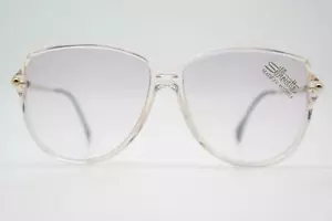 Vintage Brille Silhouette 1140/20 Transparent Gold Oval Brillengestell - Picture 1 of 6