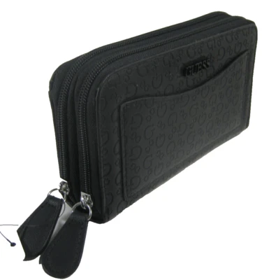 Cartera Guess Tempe SLG Doble Cremallera Alrededor Negra Nueva Con Etiquetas Foto 1 de 4