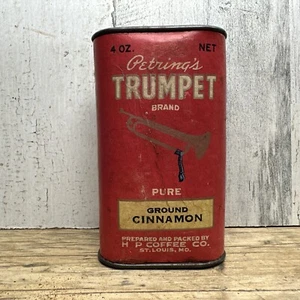 Vintage Petrings Trumpet Spice Tin - Cinnamon -   HP Coffee Co St Louis MO - Picture 1 of 9