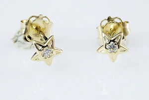 333 Gold Ohrstecker 8 Karat Gelbgold MINI Stern Zirkonia - Bild 1 von 1