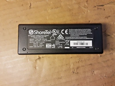 ShoreTel POE15M-1AF(SH) Gigabit PoE Adapter 48V 0.32A w/PC - Image 1 of 4