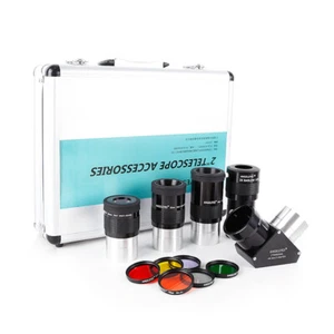 Astronomical Telescope Accessory Kit 2 Inch Eyepiece&Filters 90º Mirror Diagonal - Picture 1 of 7