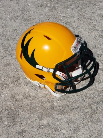 EDMONTON ELKS CFL (HORN STYLE) FOOTBALL MINI SPEED HELMET Cover