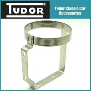 Tudor Windscreen stainless steel Classic Car Washer Bottle Bracket 75mm Diameter - Picture 1 of 6