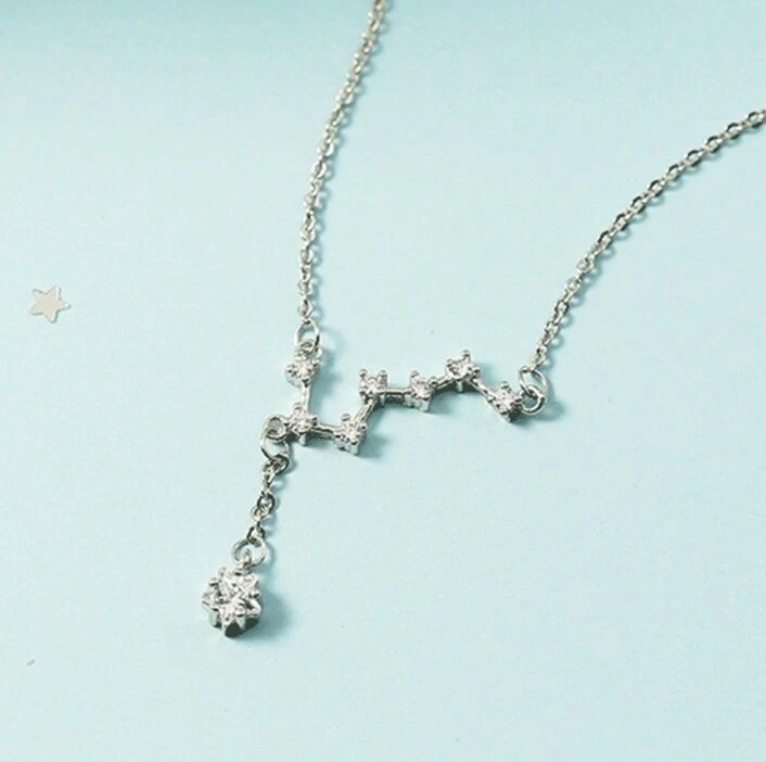 Collar de cadena colgante pavé de estrellas borla con borla de titanio/oro plata/oro Foto 1 de 1