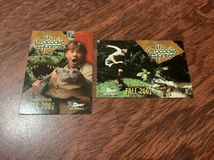 THE CROCODILE HUNTER PROMO CARDS X2 2001 DART STEVE IRWIN - Picture 1 of 1
