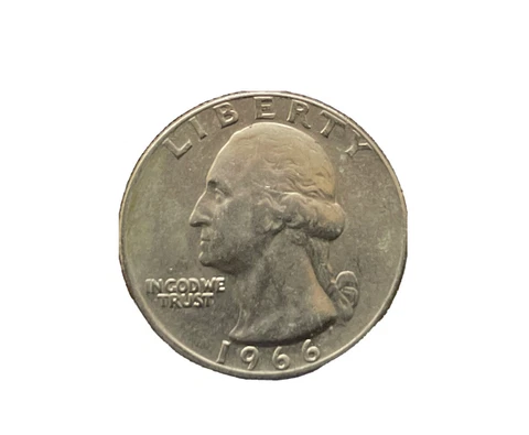 1966 Washington Quarter No Mint Mark Error Great Condition! Error Thru Dollar!! Cover