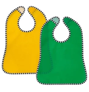 Baberos Ikea Poliéster Bebé Niños Amarillo/Verde Patrón Plástico NUEVO - Imagen 1 de 14