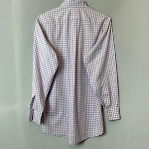 Camisa Kirkland Para Hombre Mediana Púrpura Cuello Abotonado Guinga Ajuste A Medida - Imagen 1 de 19