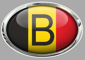Sticker " B " BELGIQUE pour Moto 75mm x 50mm - Bild 1 von 1