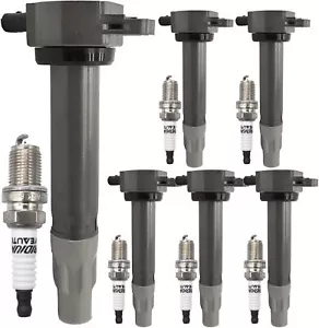 UF502 Ignition Coil Pack 4606869AA and Iridium Spark Plugs Set Of 6 For Chrysler - Picture 1 of 7