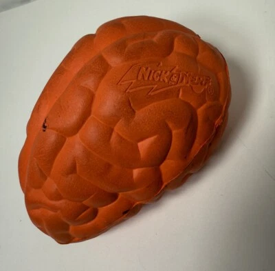 Винтажный 1995 Nick Nerf оранжевый мозг мяч футбол Nickelodeon Kenner - Изображение 1 из 4