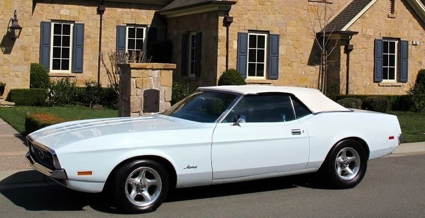 Ford Mustang 1971-1973 convertible techo ventana y almohadillas de plástico, blanco Foto 1 de 1