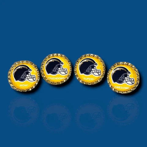 Los Angeles Chargers Bottlecap Magnets •Set of 4• ☆New☆ Cover