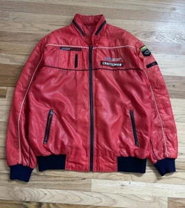 Vintage 70s 80s Style Auto Racing Jacket Windbreaker PPG Indycar Adult XL Red - Picture 1 of 7