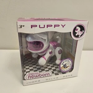Tekno Newborn Robotic Pets Puppy Dog White Pink Touch Voice Responsive DMG Box - Picture 1 of 6