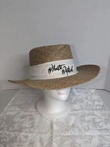 Vintage Unihat by Texace Straw Hat White Witch Golf Made in USA - Picture 1 of 5