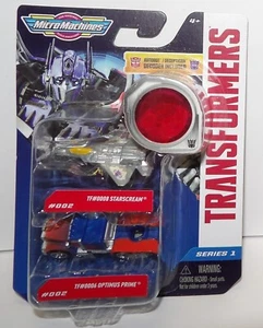 Micro Machines Transformers #002 TF#0008 STARSCREAM & TF#0006 OPTIMUS PRIME - Imagen 1 de 6