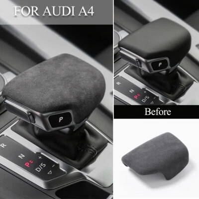 Para Audi A4 S4 S5 RS5 B9 A5 Q5 Q7 Gris Profundo Cambio de Marchas Coche Alcántara Cubierta Tapicería Foto 1 de 4