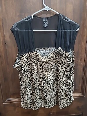 Женский разноцветный пуловер с коротким рукавом Suzie in the City блузка размер XXXL - Изображение 1 из 4