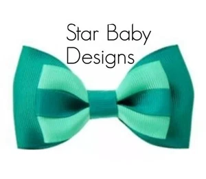 NWT Gymboree Green Bow Vintage Hair Clip Barrettes Island Cruise - Picture 1 of 2