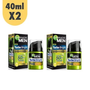 Garnier Men Serum Turbobright Spotless SPF50+ 40ml skin care serum for men. X2 - Picture 1 of 7