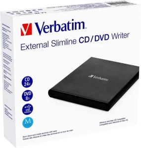 Verbatim MOBILE DVD REWRITER USB 2.0 BLACK (LIGHT VERSION) - Photo 1/3