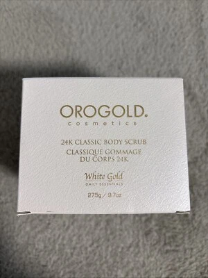Orogold Cosmetics 24K Classic Body Scrub Classique Gommage White Gold 9.7 Oz New - Image 1 of 4
