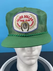 De Colección Gorra Derby Snapback Sombrero Verde Plata Dollar Trap Club Hecho en EE. UU. Malla Camionero - Imagen 1 de 9