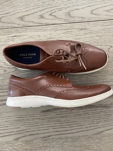 Cole Haan Grand Tour Wingtip Oxford Shoes Woodbury Brown Size 11 - Picture 1 of 5