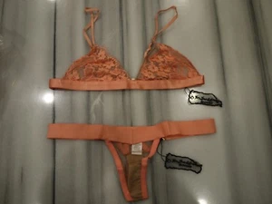 For Love & Lemons, Skivvies Bralette, pfirsichig und schwarz erhältlich, neu mit Etikett - Bild 1 von 14