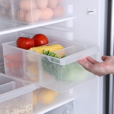 Rectangular Refrigerator Storage Box Food Organizer Drawer Shelf Proper NEW
