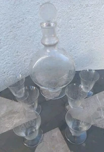 Baccarat Michelangelo Crystal Glasses Liquor Service Arabesques Crystal Decor - Picture 1 of 15