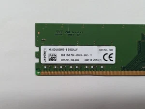 9995702-008. AMemoria RAM Kingston 8GB (1x8GB) DDR4 PC4-2666V - 2666MHz -OEM HP - Imagen 1 de 2