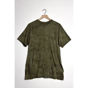 LULULEMON Mens Always Agile Short Sleeve Shirt Spray Dye Olive Green size Large - Picture 1 of 7