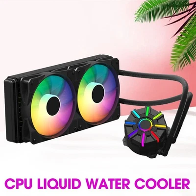V240 Liquid CPU Cooler 240mm RGB&PWM Pump&Fan 250W TDP AIO Water Cooler NEW - Image 1 of 4