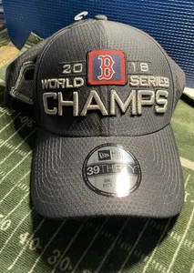 2018 WORLD SERIES CHAMPIONS RED SOX 39THIRTHY ONE SIZE BLACK/RED HAT CAP NEW ERA - Picture 1 of 5
