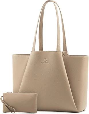 LOVEVOOK Laptop Tote Bag for Women 15.6 Inch Work INCH, Sandy-1  - Image 1 of 4