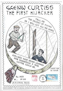 #3783 FIRST FLIGHT WRIGHT BROTHERS BRIEFMARKE ERSTER AUSGABETAG NAKANO PERFINS FDC - Bild 1 von 1