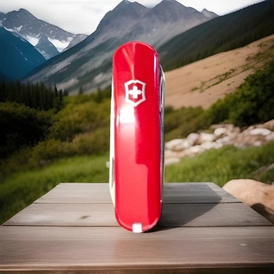 Victorinox Executive 81 Swiss Army Knife Red 65mm Keychain Wenger Delemont  - Image 1 of 4