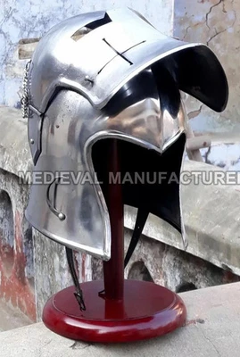 Armadura Medieval Barbuta Casco Cosplay Armadura Recreación Casco Regalo de Navidad Foto 1 de 4