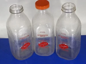 3 Vintage Verifine Dairy Products Duraglas GLASS MILK BOTTLE  1 Quart - Picture 1 of 6