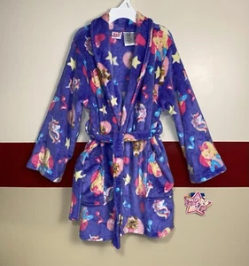 Girls Robe Size S 6/6X Tie Waist Long Sleeve with Pockets Bathrobe JoJo Unicorns - Picture 1 of 12