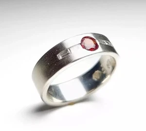 Round Cut Ruby Ring, Natural Ruby 925 Sterling Silver Yaqoot Ring For Men - Picture 1 of 4