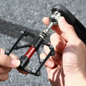 WEST BIKING Quick Release Bicycle Pedals 3 Bearings Aluminum Bike Pedals Black - Picture 1 of 18