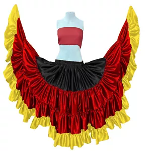 GERMANY Country 25 Yard 4 Tier Skirt Belly Dance Flared Skirt S31 - Picture 1 of 2