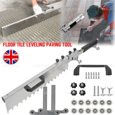 Floor Tile Leveling Paving Tool Adjustable Flat Sand Screed Mortar Trowel​ Set - Image 1 of 4