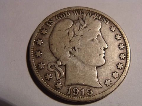 1915-D Barber Half Dollar - Choice Very Good Cover